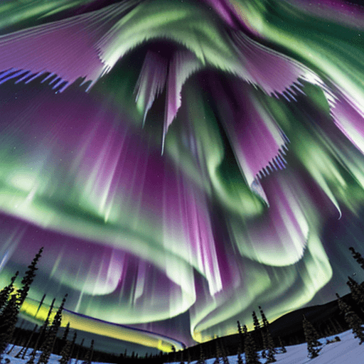 AI generated: northern lights on pandora
