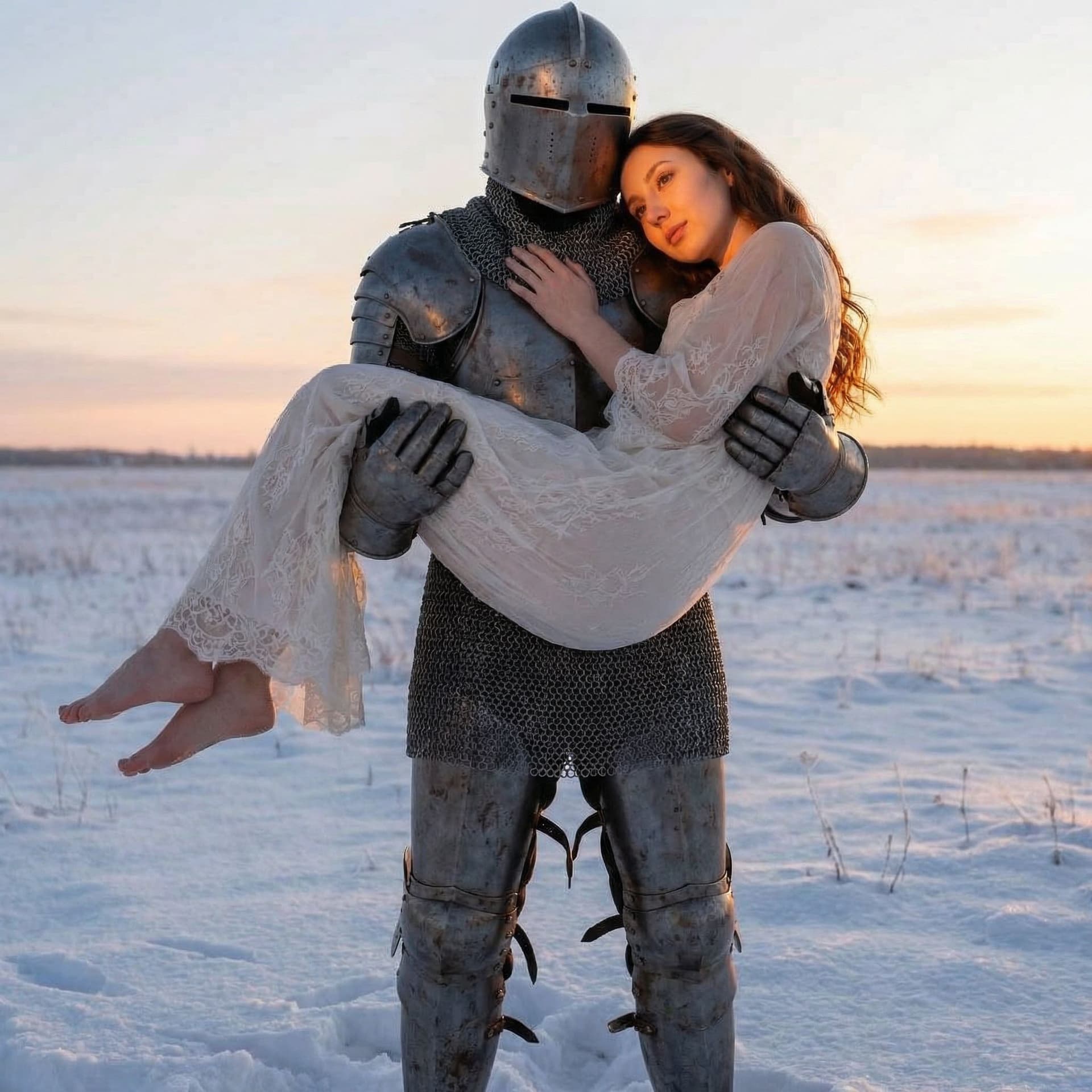 AI generated: Pose reference (bridal carry):
Мужчина стоит прямо, ноги на ширине плеч
Левая рука под спиной женщин...