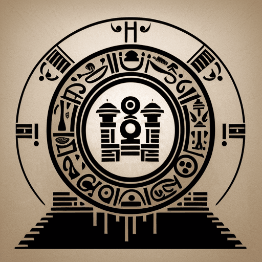 AI generated: ancient symBol hieroglyph wall
  vector art 