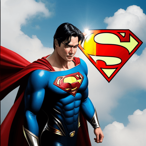 AI generated: Superman dengan kepala Kakek Tua