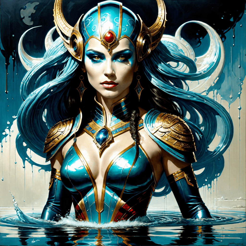 AI generated: A mystical fantasy poster, of a female ethereal entity atlantean, fantastical attractive beautiful f...
