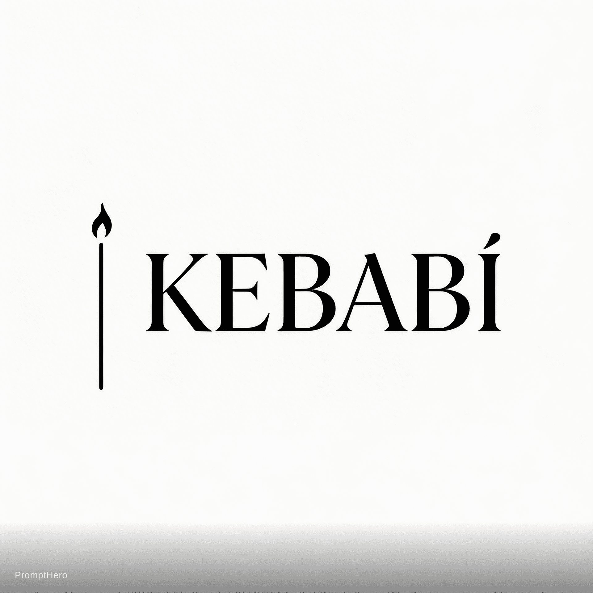 AI generated: Logo design for a high-end kebab restaurant named "KEBABİ" with a Michelin-starred, fine dining aest...