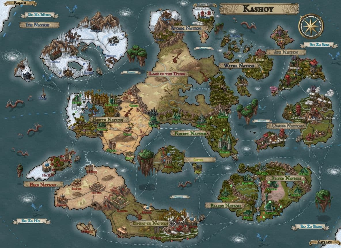AI generated: make this into a cooler map keeping all the same details 