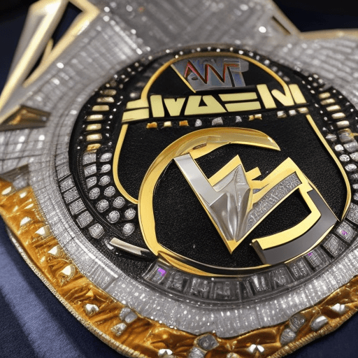 AI generated: Hyper realistic AEW World Championship belt worn by MJF
