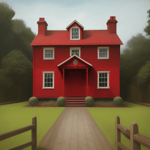 AI generated: Red House