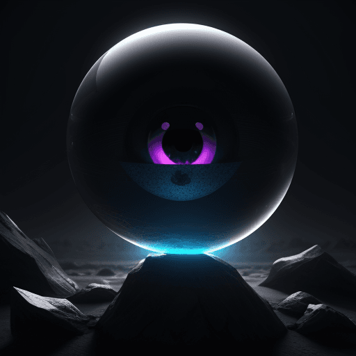 AI generated: crystal alien::2 big shiny black eyes, penetrating eyes::planet in the background --v 4 --q 2 detail...