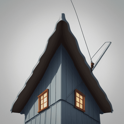 AI generated: Main Element: A vintage-style microphone with a solid base.
Roof: Above the microphone, a stylized r...