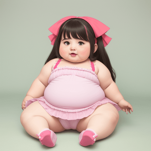 AI generated: fat girl looking like a loli