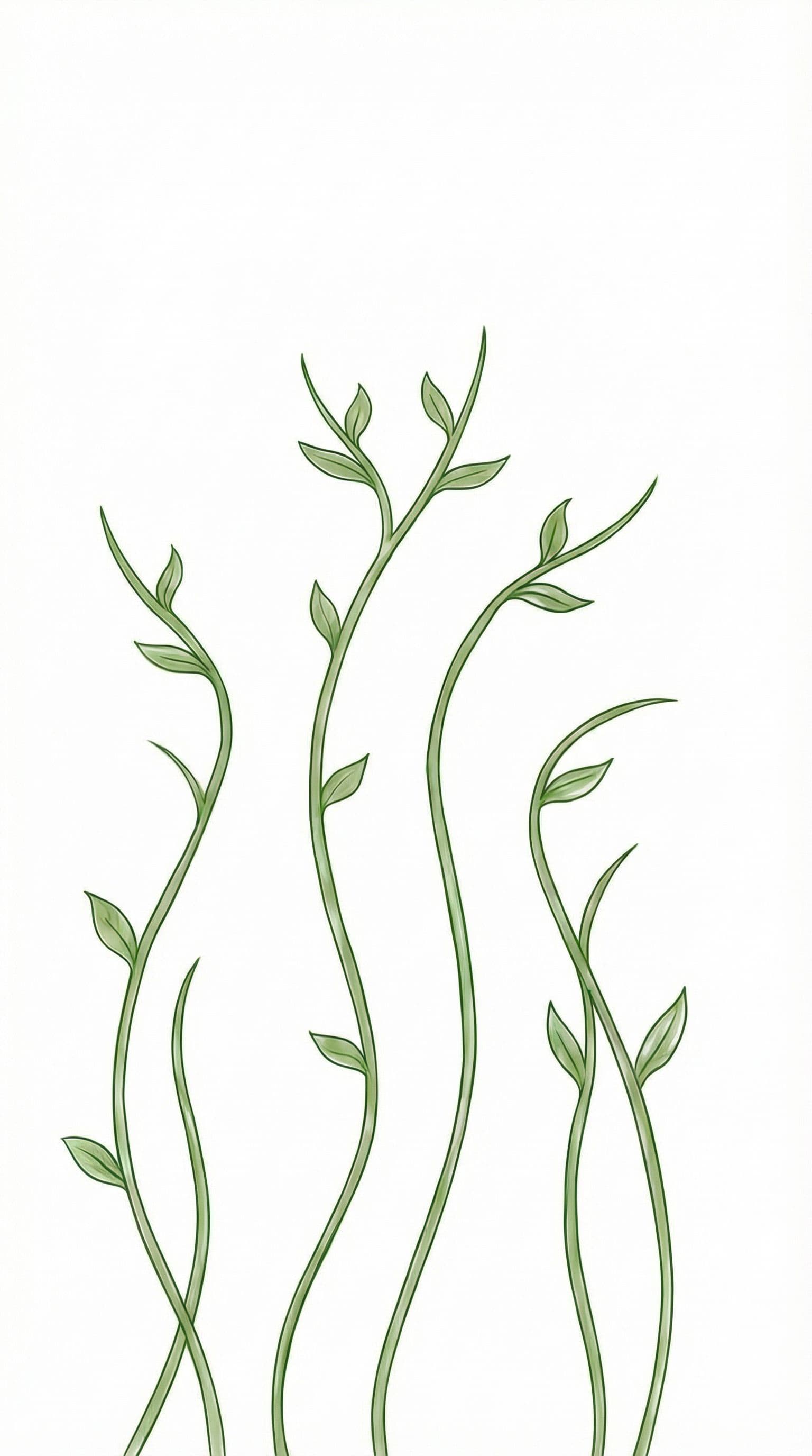 AI generated: Make the lines of the branches and leaves more clear, whilst keeping size and colour of them exactly...