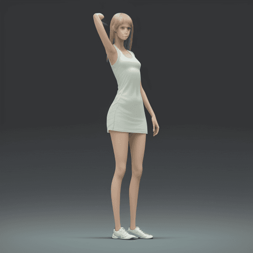AI generated: Tall girl weight 4 k ultra HD 