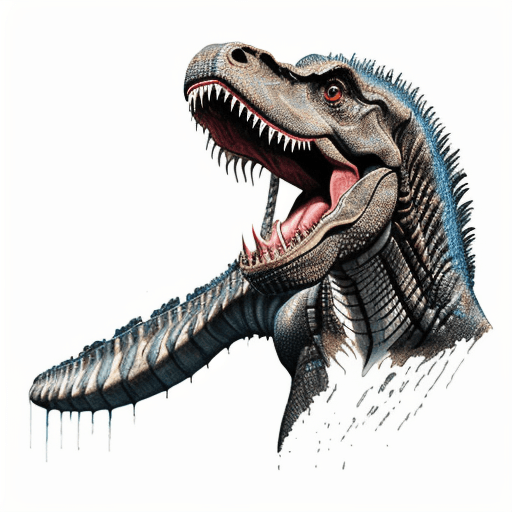 AI generated: Tyrannosaurus Rex Watercolor Art Print , print was clear and pretty, The colors are very vivid ,whit...