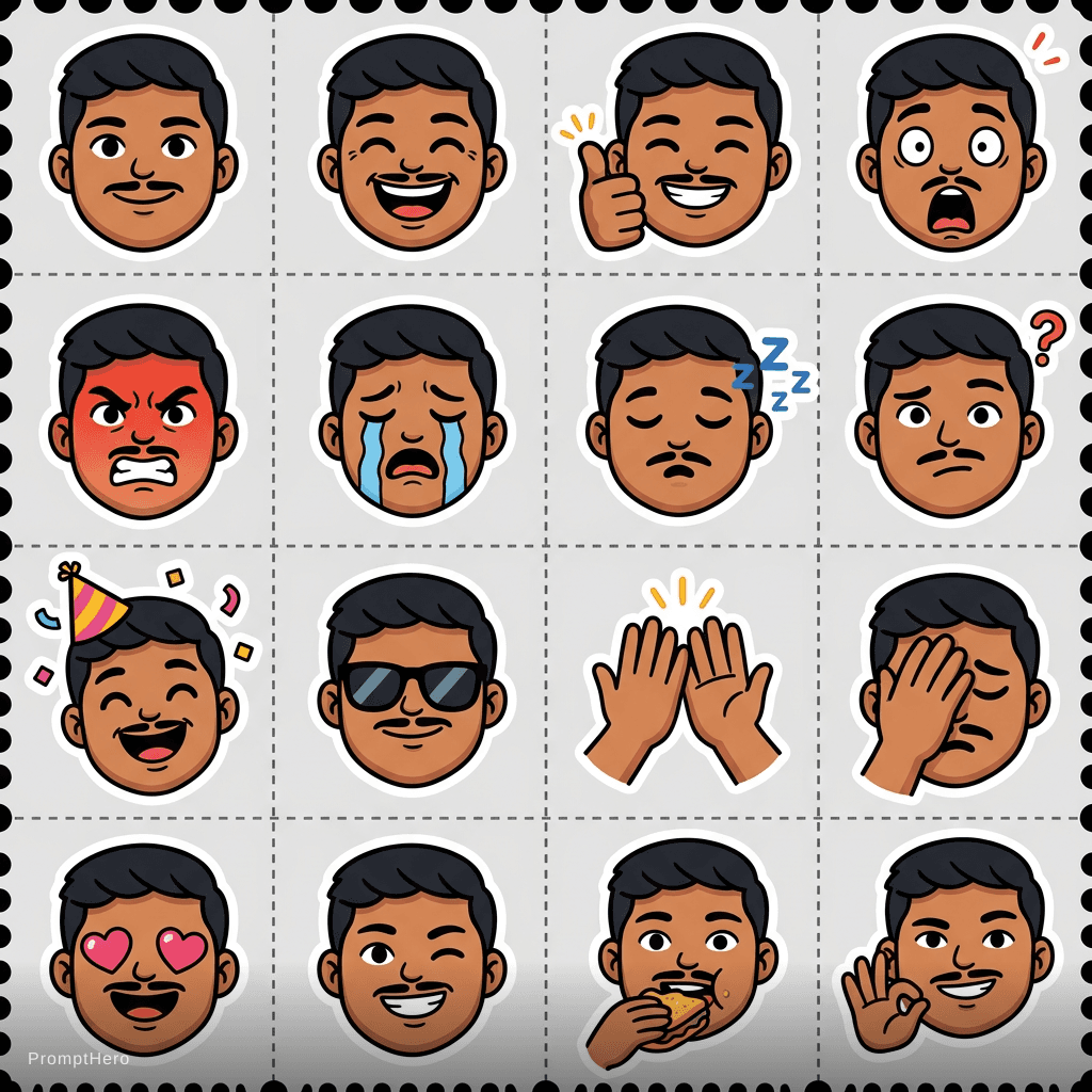 AI generated: Fun emoji type, for friends 
