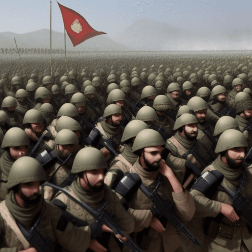 AI generated: Army of muslims
