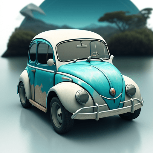 AI generated: logo icon, 3d, fusca, adventure, graphic design, realistc, High detail RAW color art, paisagem, 8k