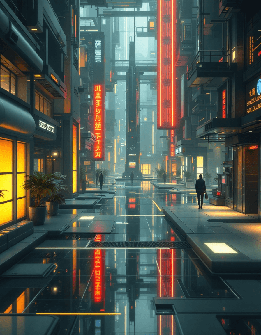 AI generated: A random strange image of a futuristic scenario in the style of Futuristic Grid Aesthetics