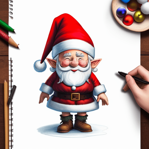 AI generated: drawing christmas gnomes