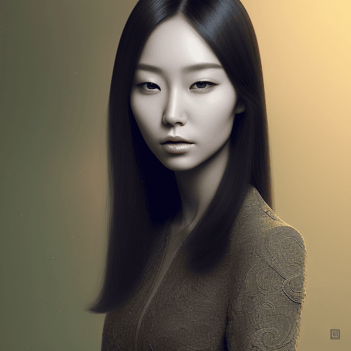 AI generated: Head and shoulder portrait, Two eyes facing the lens, Standing straight ahead, korea beauty lady, ph...