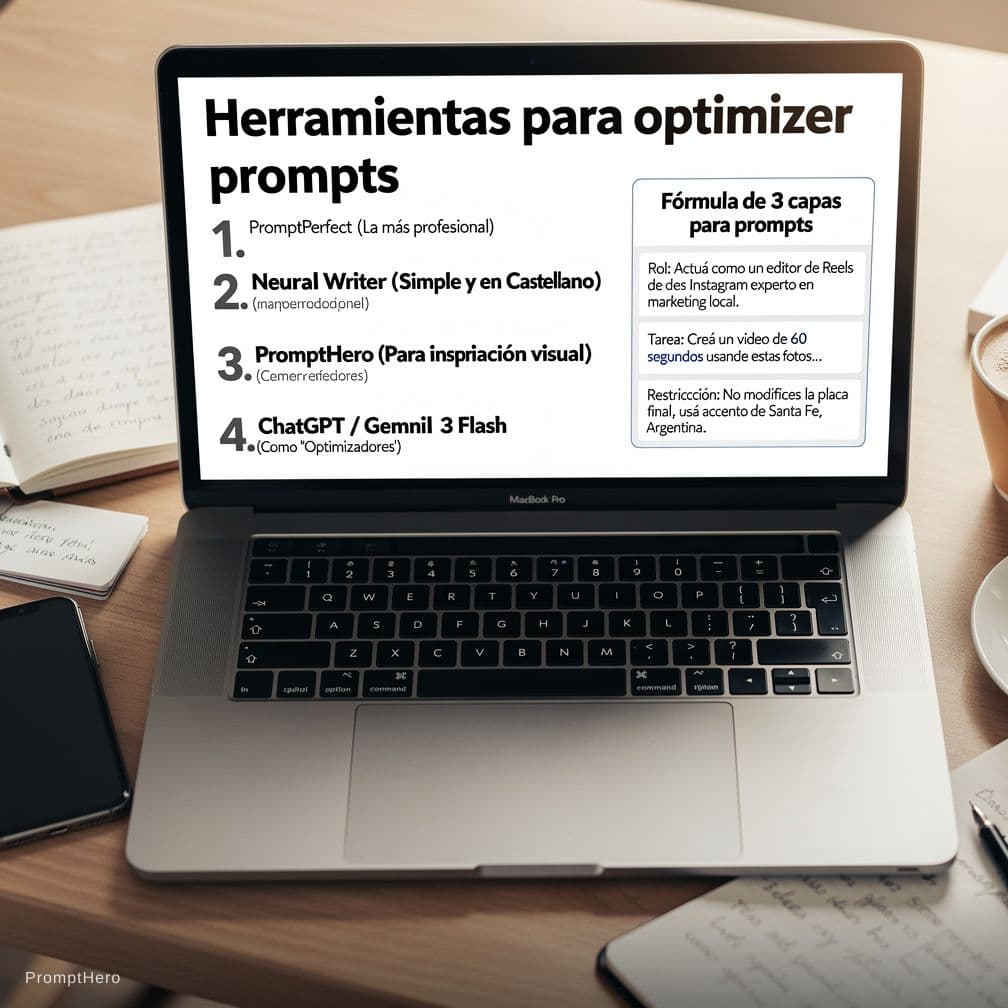AI generated: PromptPerfect (La más profesional)
Es, posiblemente, la herramienta más potente para "limpiar" promp...