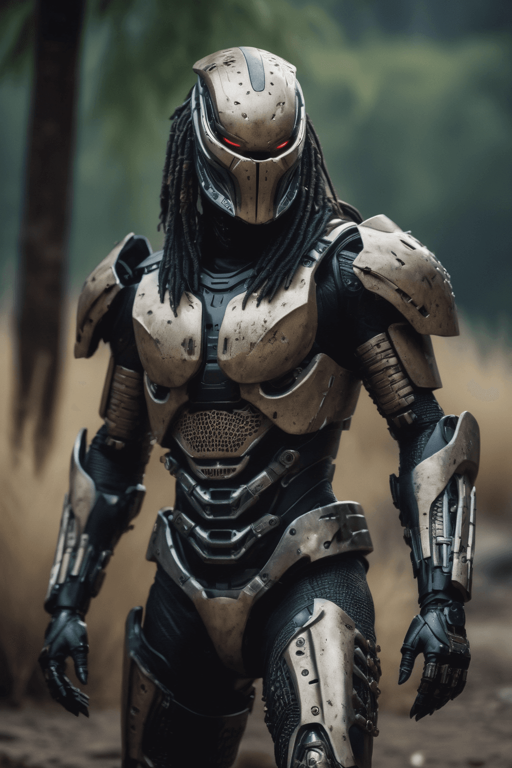 AI generated: cinematic film still Ultra detailed, realistic, real picture, intricate details, Cyber predator in t...