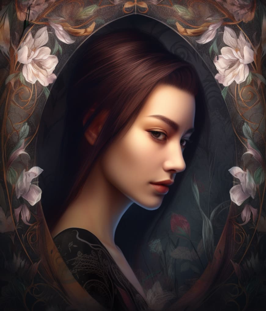 AI generated: photo of a gorgeous young woman in the style of stefan kostic and david la chapelle, coy, shy, allur...