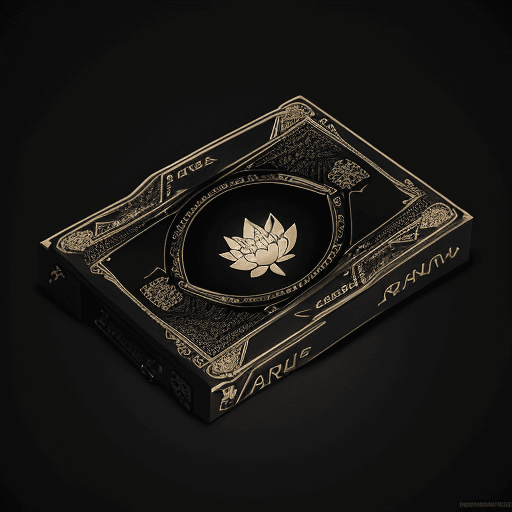 AI generated: A SHINY RARE BLACK LOTUS Magic: The Gathering CARD with elegant features in the style of an American...