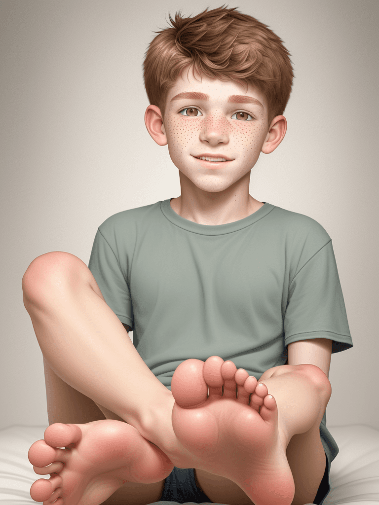 AI generated: Generate a photorealistic portrait of a 14 year old boy. Very cute. Freckles. Charismatic but not va...