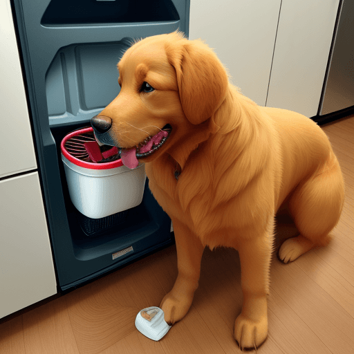 AI generated: vacuum cleaner
rust eater
food
hungry dog
refrigerator
golden retriever
dog