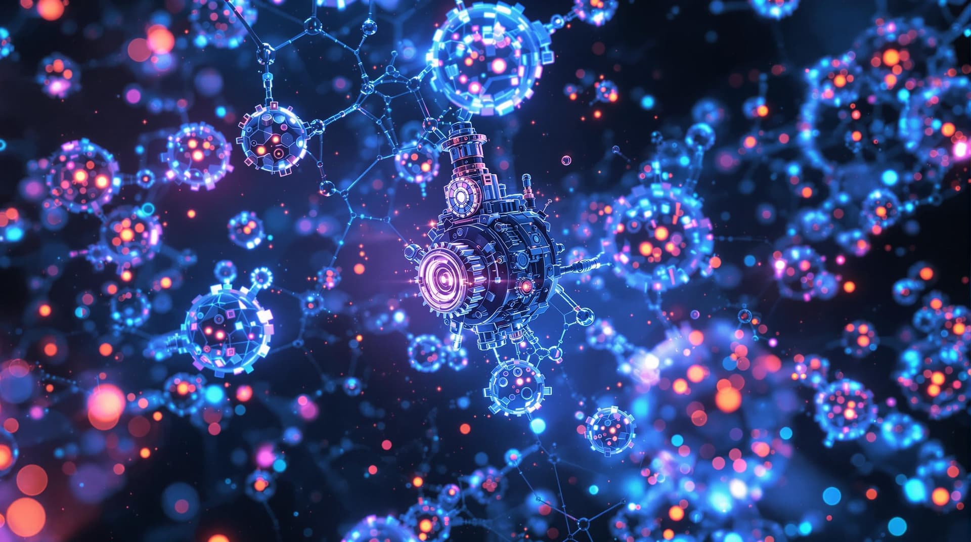 AI generated: multiple steampunks being teleported to the future, in   collums of glowing  translucent  micro mole...
