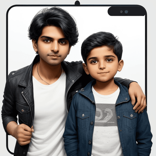 AI generated: Make a same photo replace the Instagram logo o and the boy with a 30 year old boy wearing a jacket a...