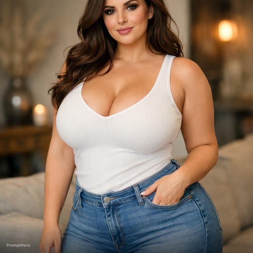 AI generated: Curvy woman