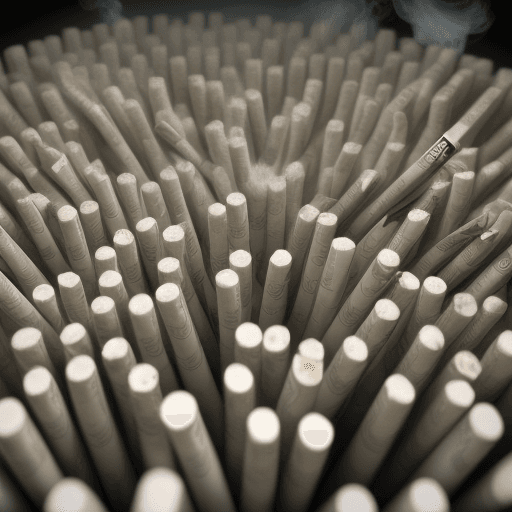 AI generated: A sea of cigarettes ashes