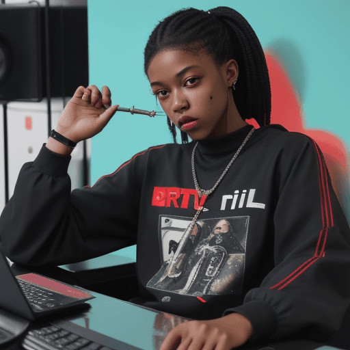 AI generated: drill music art for a playlist

