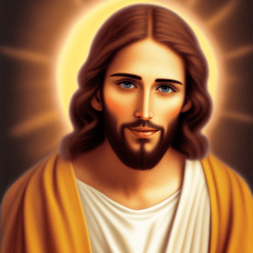 AI generated: Jesus Christ age 29 , like a Jerusalem star , brown hair 