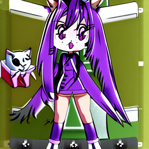 AI generated: anime style cat girl