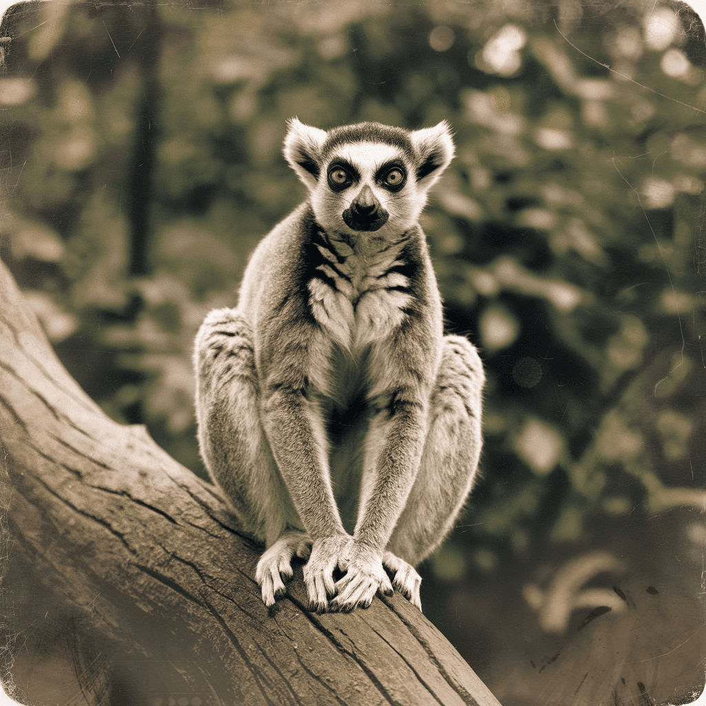 AI generated: Retro Techno Lemur