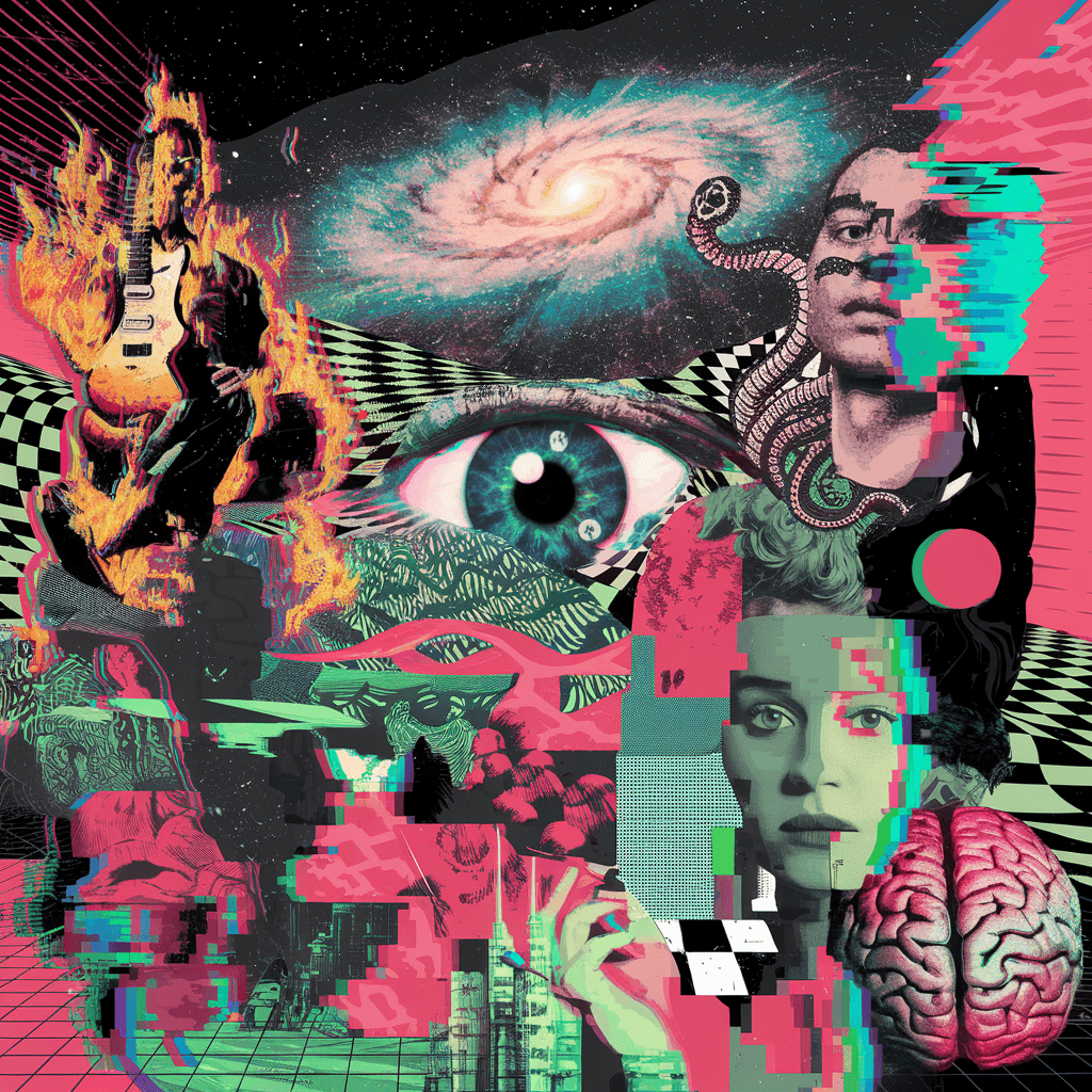 AI generated: experimental, experimental music, experimental video, new media, video art, strange, weird, trippy, ...