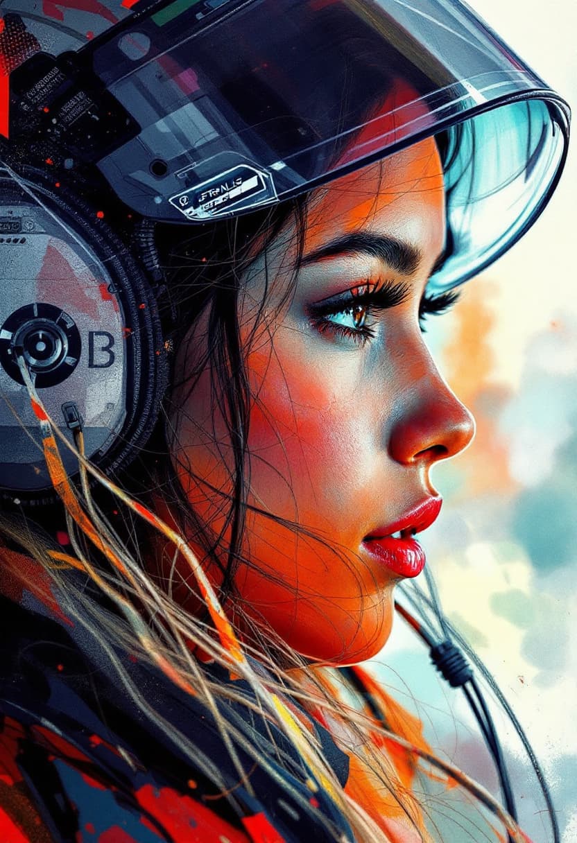AI generated: Sketch, Beautiful Colored Pencil Line Art, Beautiful Curves, Artistic Brush Technique, Beautiful, Fo...