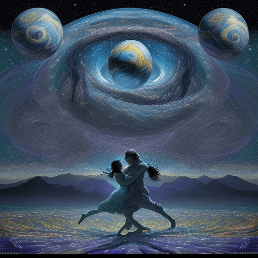 AI generated: high quality, highly detailed, Imagine a dreamlike scene blending the swirling cosmic colors of Vinc...