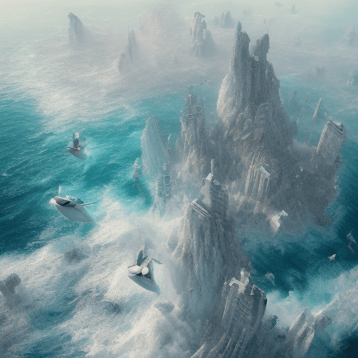 AI generated: man flying without wings over the sea.intricate artwork . octane render, trending on artstation,t sy...