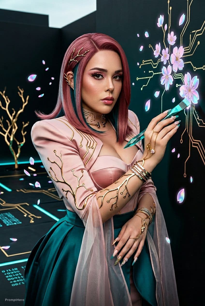 AI generated: Create a High-fashion editorial portrait of [the subject of the photo – use the reference image as a...