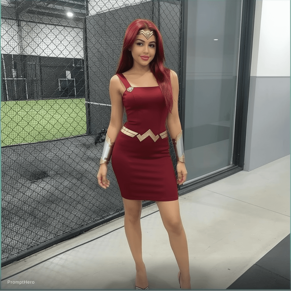 AI generated: put her in a sexy dress