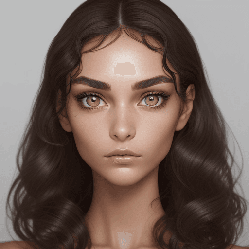 AI generated: A photograph of Extremely beautiful girl has an oval face with high cheekbones and a thin jawline. H...