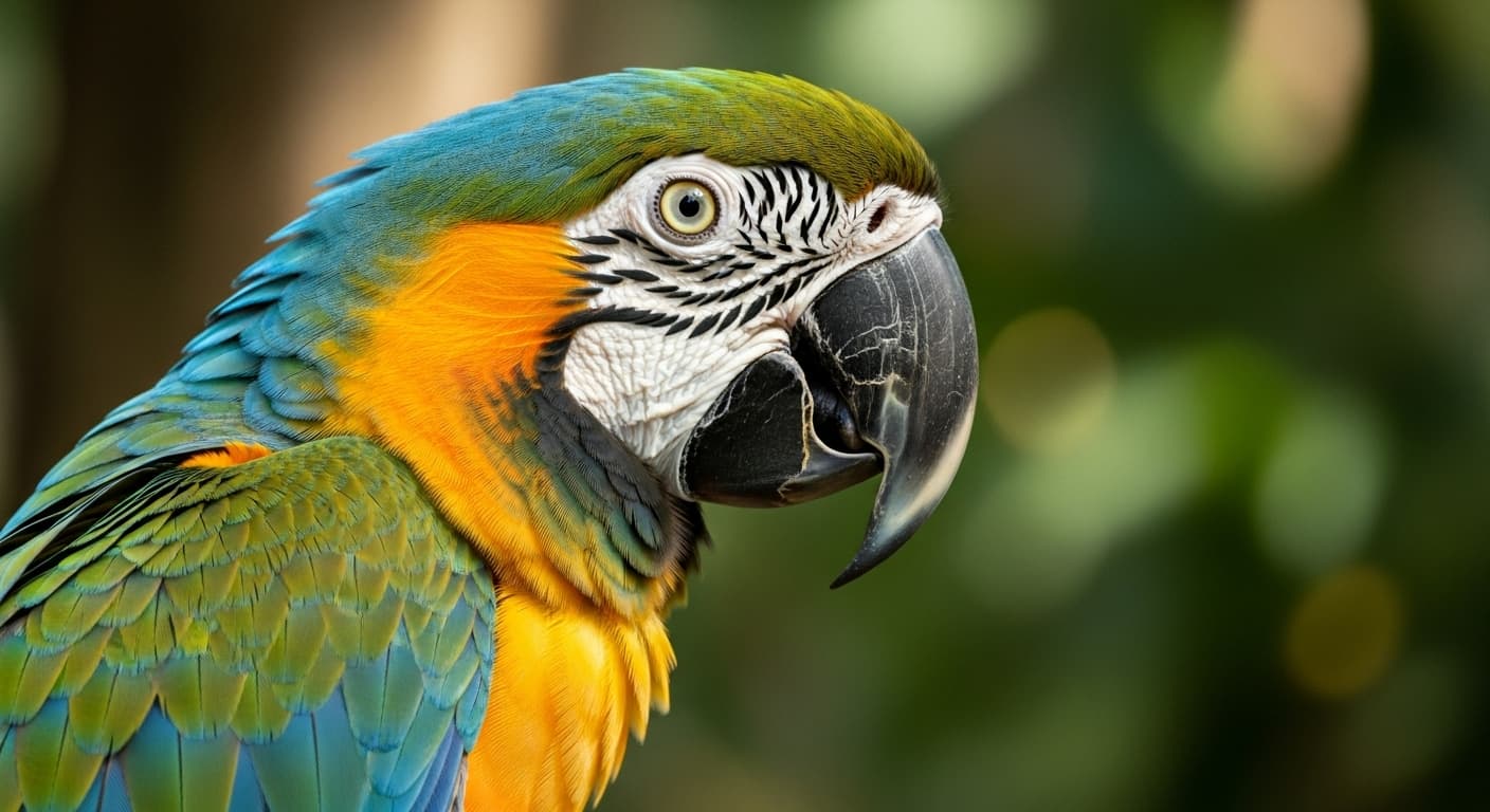 AI generated: Macaw portrait