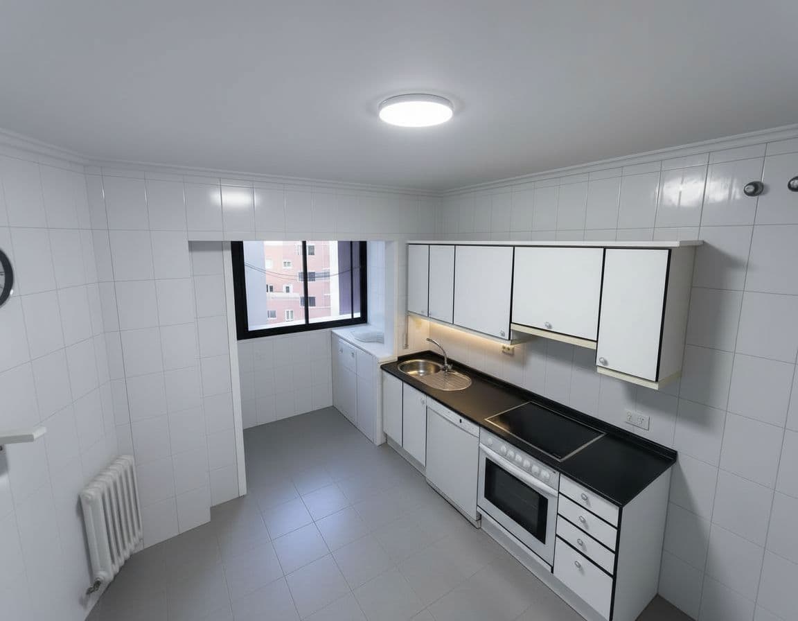 AI generated: Transforma esta cocina, en una cocina moderna, sin perder la perspectiva de camara, y estructura ori...