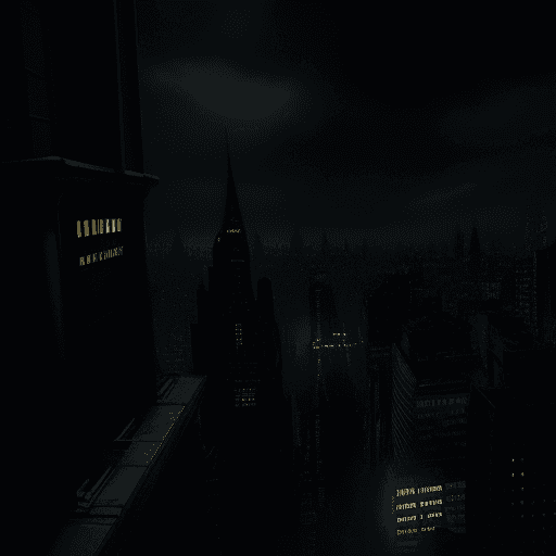 AI generated: Batman, Gotham city at night, Christopher Nolan style, drama and lifesaving, in dynamic, atmosphere ...