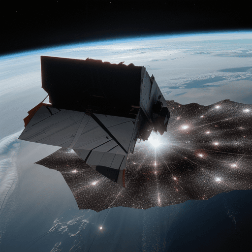 AI generated: debris field in  space