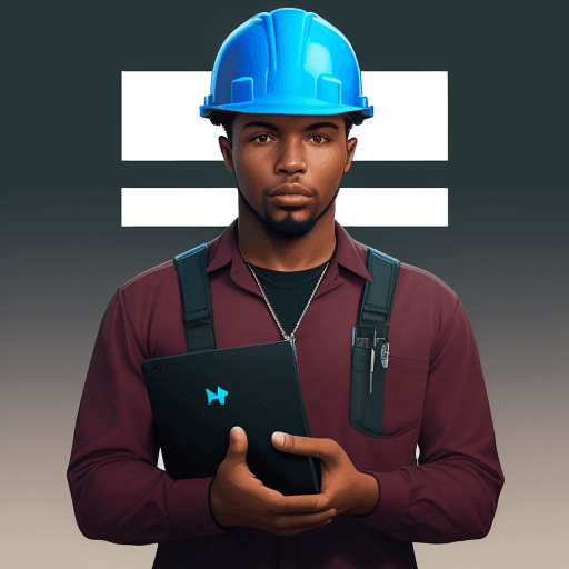 AI generated: Minimalist hyperrealistic logo for the company "Handy Cory", using the colors burgundy, electric blu...