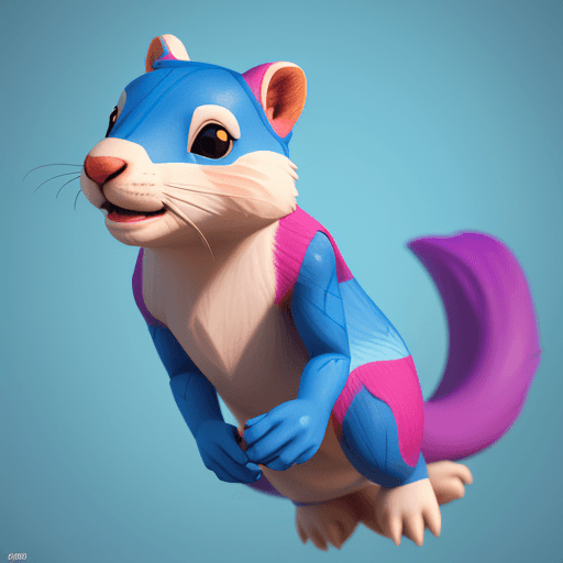 AI generated: 3D Avatar Design, "Toy Model of Marmot", "Playful, Cute, Colorful, Animated, Quirky," "Unity," "Blen...