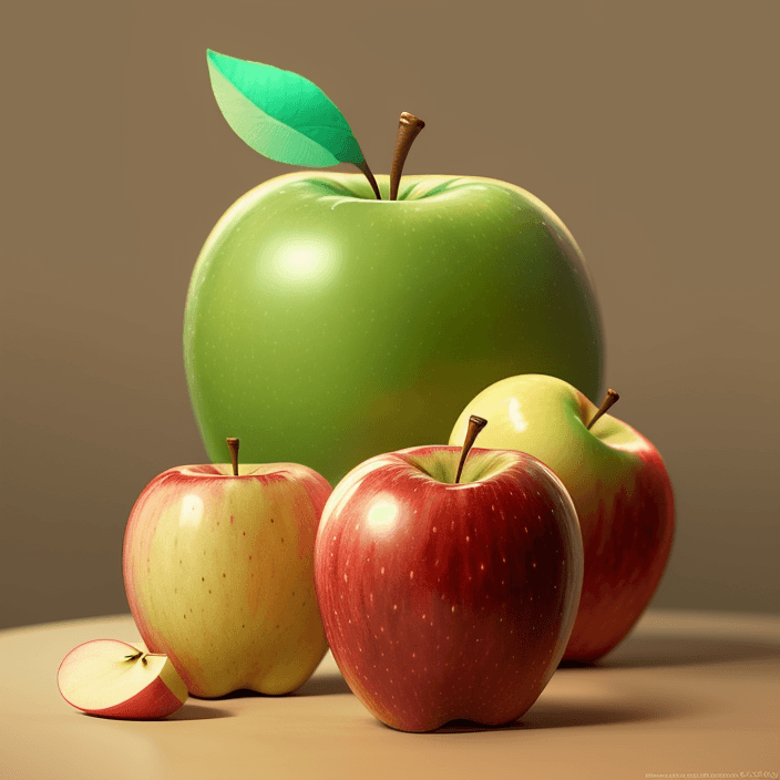 AI generated: Cartoon Apple fruit, Pixar Style, perfect composition, 8k artistic photography, photorealistic conce...