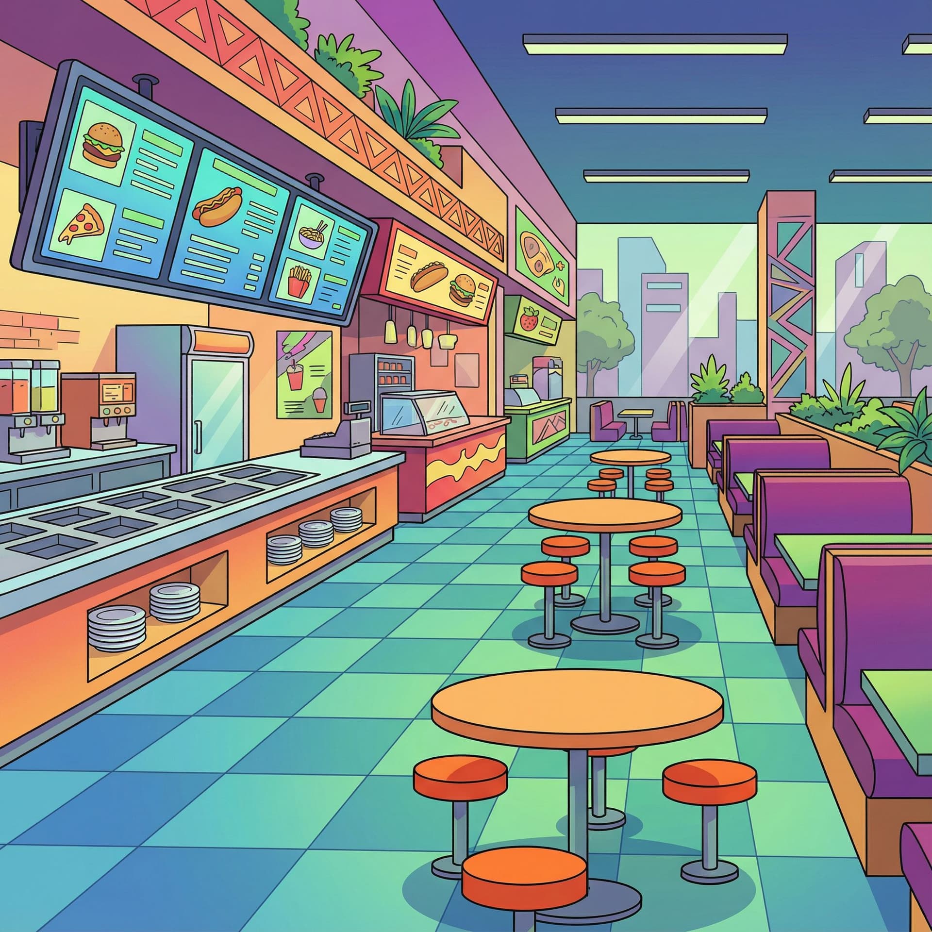AI generated: In the exact style of the uploaded reference, featuring the same color scheme and clean bold lines, ...